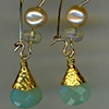 Peruvian and Australian Opal 
Chinese Freshwater Pearls
24kt. Gold