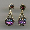 Amethyst
Garnet 
18kt. Gold