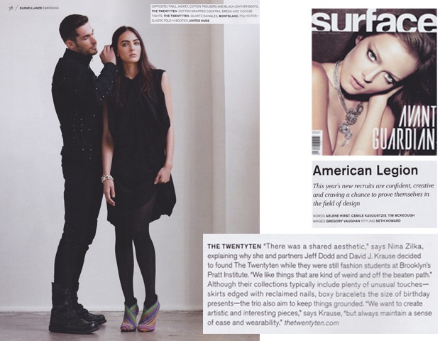 the twentyten in December Avant Guardian issue of Surface magazine 