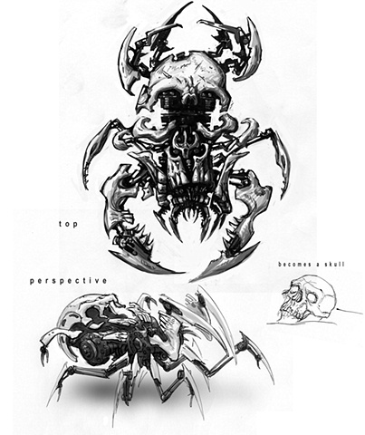Screamer 'Skull' Rough Sketch