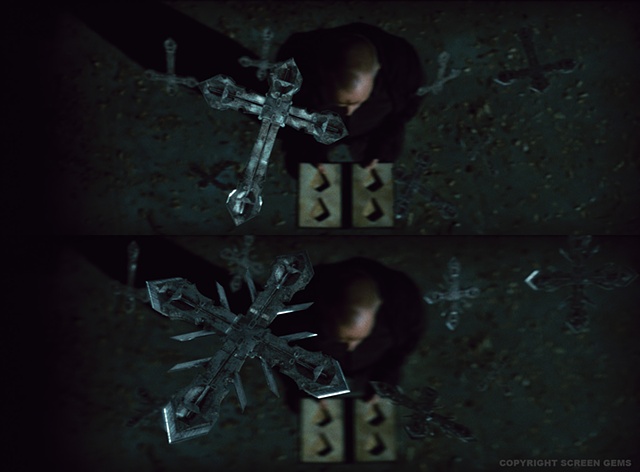 PRIEST: throwing crosses