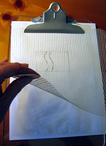 Working with Fiberglass Mosaic Mesh - 4