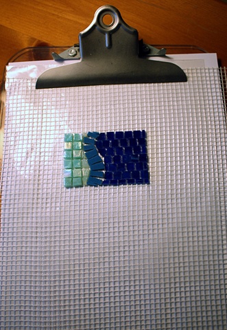 Working with Fiberglass Mosaic Mesh - 6
