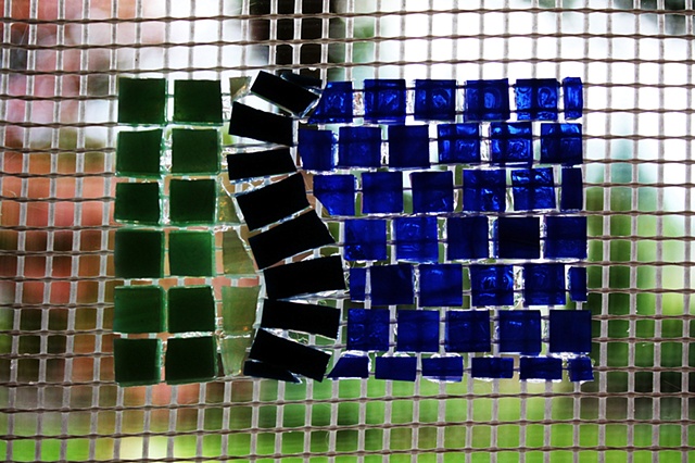 Working with Fiberglass Mosaic Mesh - 7
