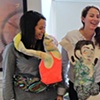 peers wearing work during fall critique 2011