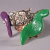 scraps brooch