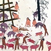 Feeding Hogs at the Old Railroad Trestle - DETAIL