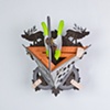 Golem #34; cuckoo clock with tools