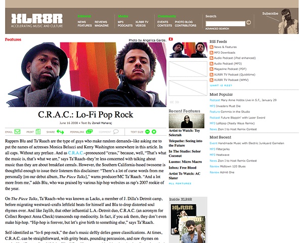 XLR8R.com.