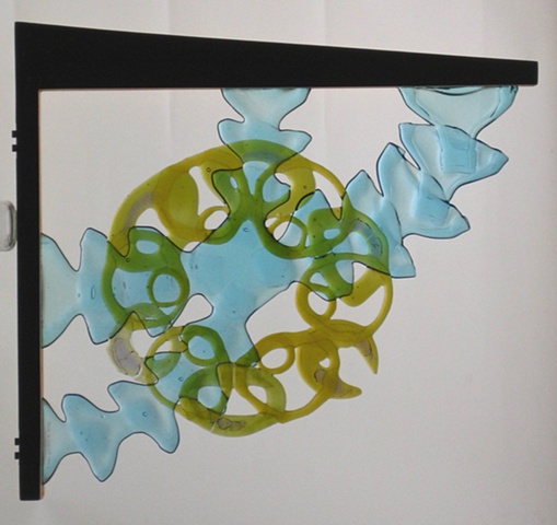 gate with recycled bottle glass.