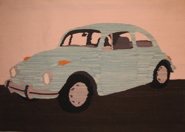 1970 blue V.W. Bug