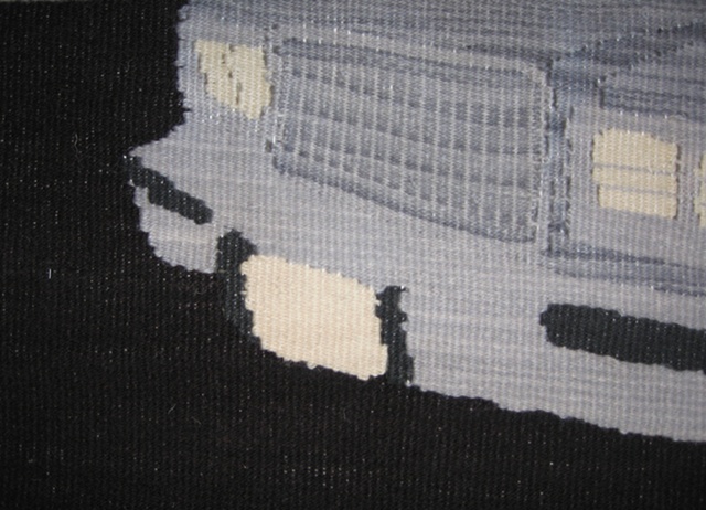 1988 silver Mercury Grand Marquis (detail)