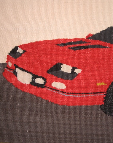 1985 red Chevy Iroc Z Camaro (detail)