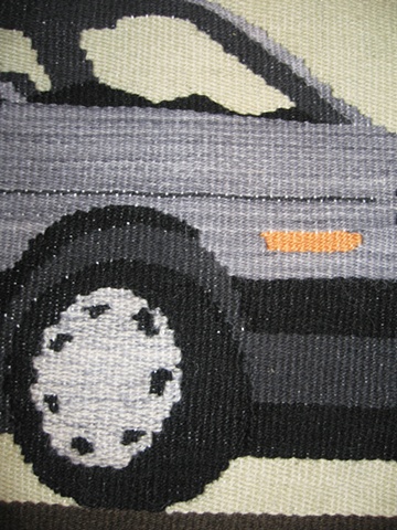1991 silver V.W. Jetta (detail)