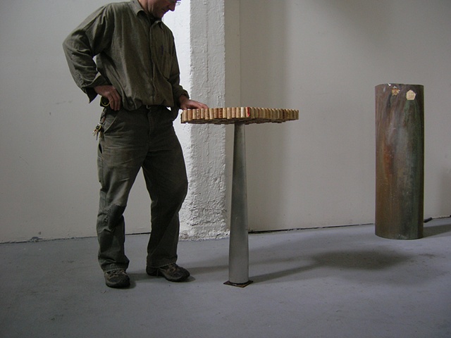 self portrait with lilypad table