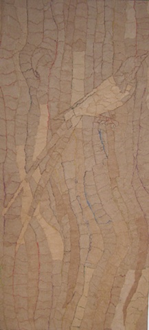 collage, bird, brown paper