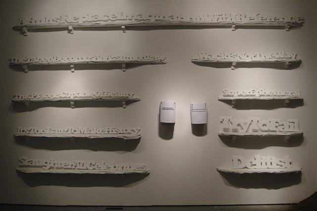 NewPop II - Text/Shelf Wall Installation