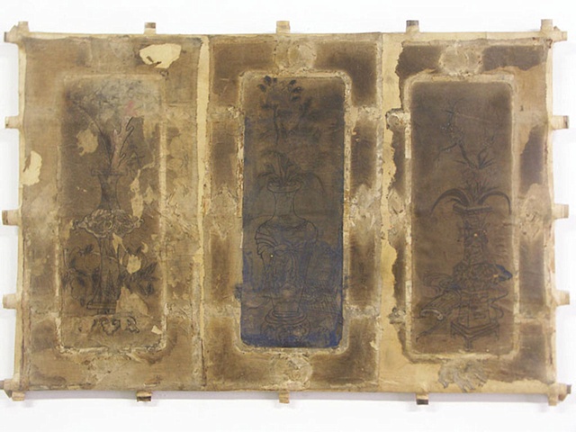 Three Panels with Blue