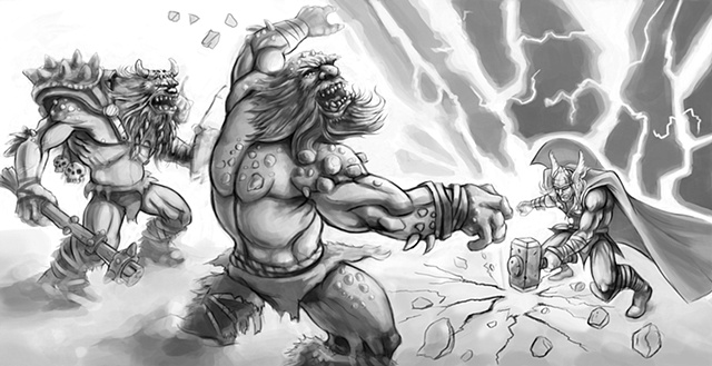 Thor vs Snow Giants