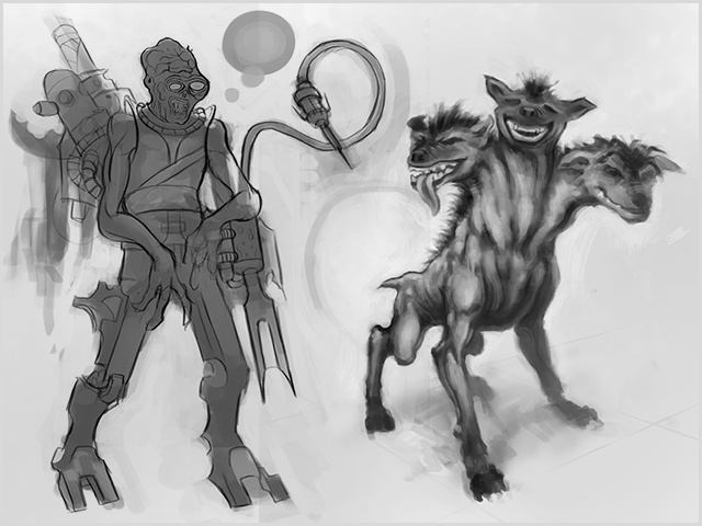 Zombie and Hyena
