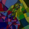 Two 
(Stained Glass Wall 
Sconce Series) version 1 