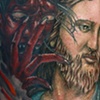 Jesus being tempted by the Devil