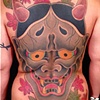 Hannya & maple leaves back piece