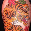 Tiger & Maple leaves