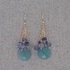 Jade, Fluorite & Gold-Filled Chain Earrings