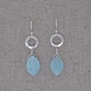 Amazonite & Sterling Silver Small Hoop Earrings