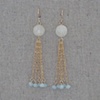 Lemon Quartz & Amazonite Gold-Filled Chain Dangle Earrings