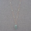 Aquamarine & New Jade on Gold-Filled Chain