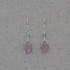 Chinese Pressed Glass & Swarovski Crystal Sterling Silver Wire Earrings