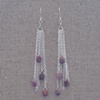 Tourmaline & Sterling Silver Chain Earrings