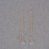 Green Amethyst, Champagne Quartz & Gold-Filled Chain Earrings