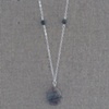 Fuschite & Bloodstone on Sterling Silver Chain