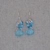 Chinese Pressed Glass & Swarovski Crystal Sterling Silver Earrings