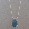 Moss Agate Pendant on Sterling Silver Chain