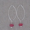 Dyed Jade & Sterling Silver Wire Earrings
