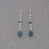 Moss Agate, Fluorite & Sterling Silver Earrings