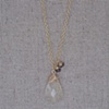 Pineapple Quartz & Smokey Quartz on Gold-Filled Chain