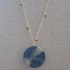 Black Labradorite & Onyx on Gold-Filled Chain