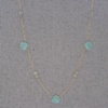 Chinese Pressed Glass & Fluorite on Gold-Filled Chain