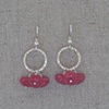 Dyed Jade & Sterling Silver Hoop Earrings