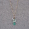 Chinese Pressed Glass & Swarovski Crystal on Gold-Filled Chain