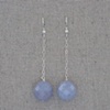 Chalcedony & Sterling Silver Chain Earrings