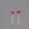 Dyed Jade & Sterling Silver Chain Dangle Earrings