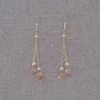 Champagne Quartz & Gold-Filled Chain Dangle Earrings