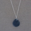 Black Agate on Sterling Silver Chain