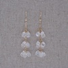 Chinese Pressed Glass & Gold-Filled Chain Earrings